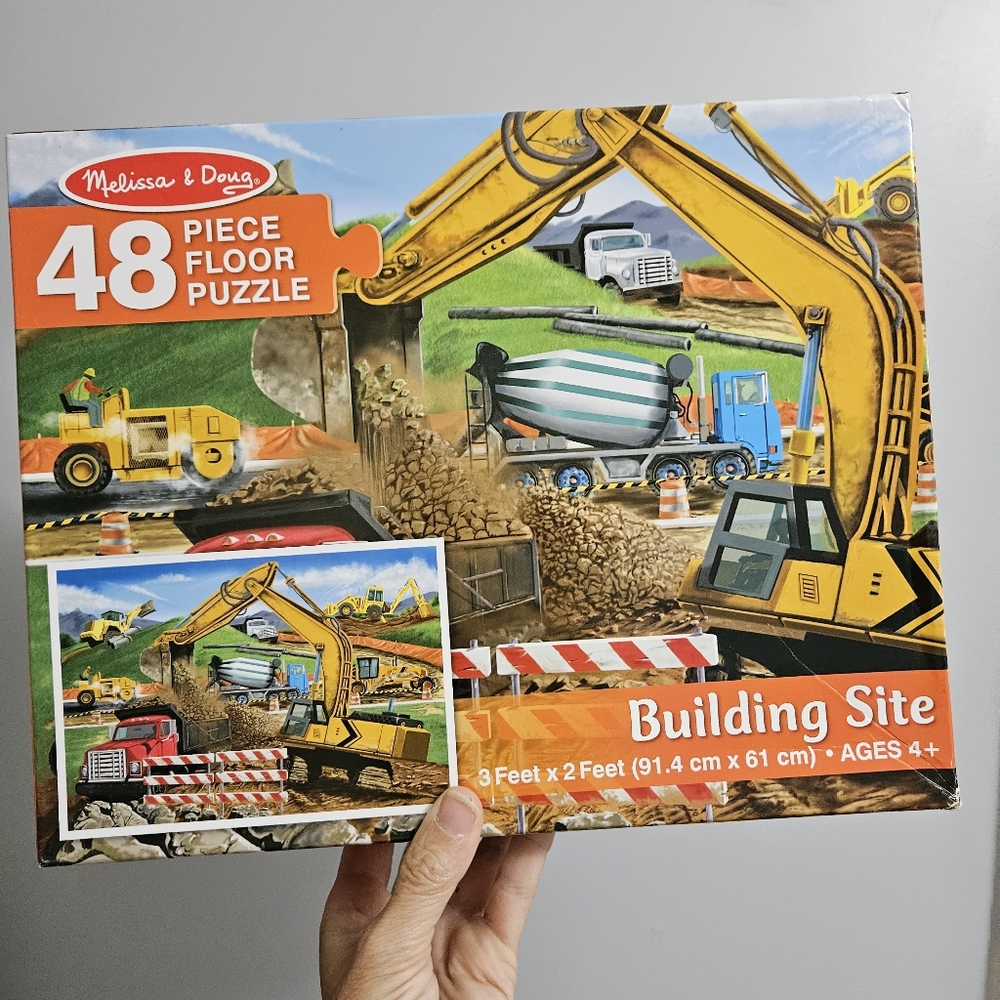 Melissa & Doug Building Site Jumbo Jigsaw Floor Puzzle (48 pcs, 2 x 3 feet long)